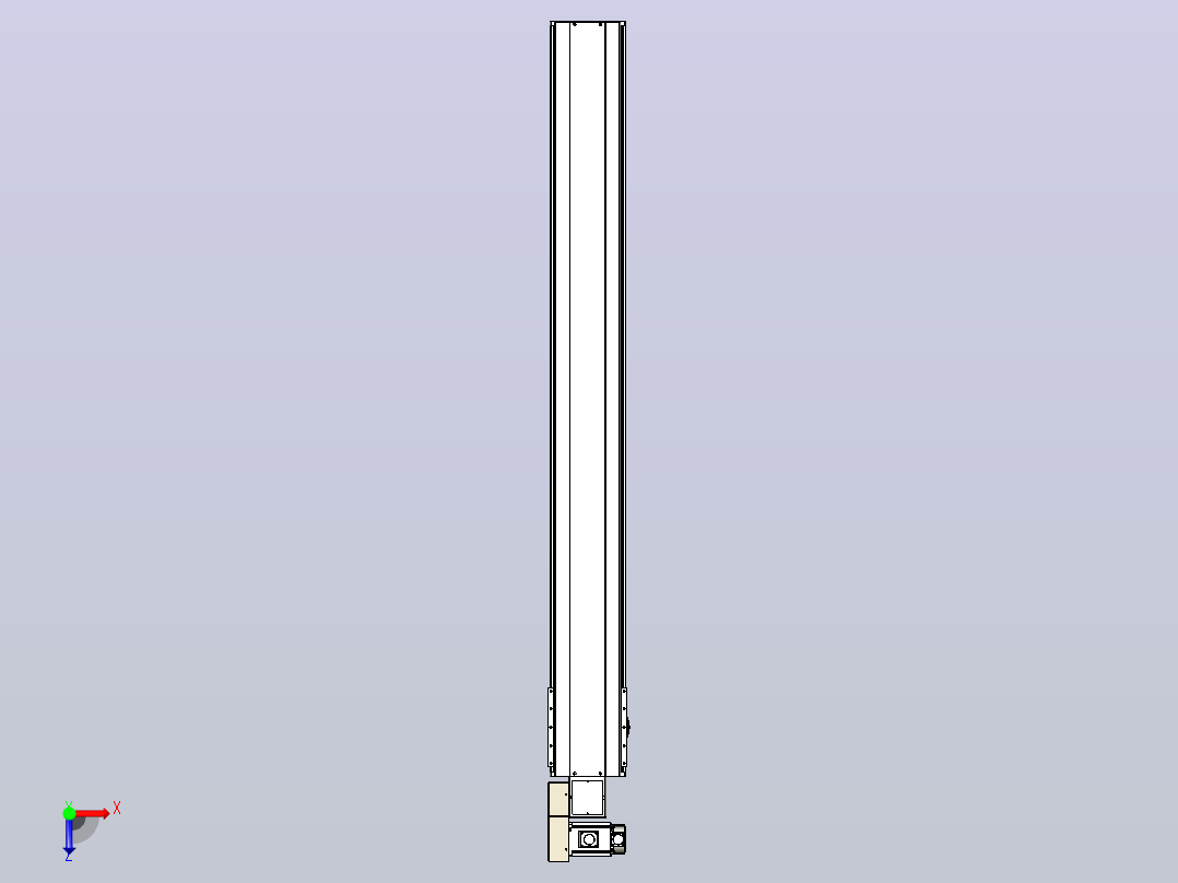 皮带直线轴半封闭可选导轨TPA-HNB-220D-176-L1800-ML-C-P1K-N3俯视图