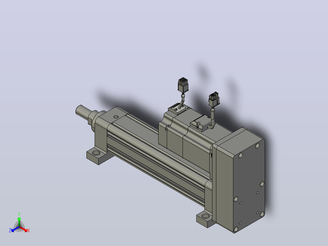 轻载电动缸TPA-ESR50-1610C-L150-MR-LB-W-P40-C3主视图