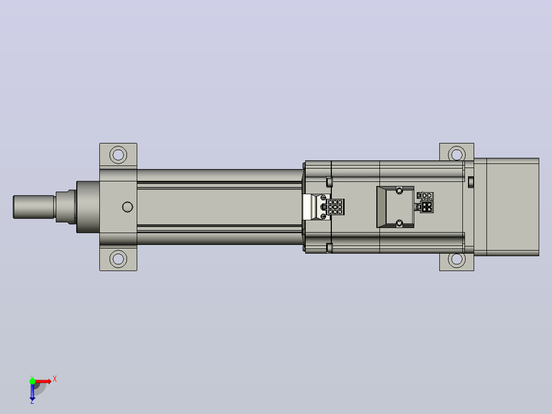 轻载电动缸TPA-ESR50-1610C-L150-MR-LB-W-P40-C3俯视图