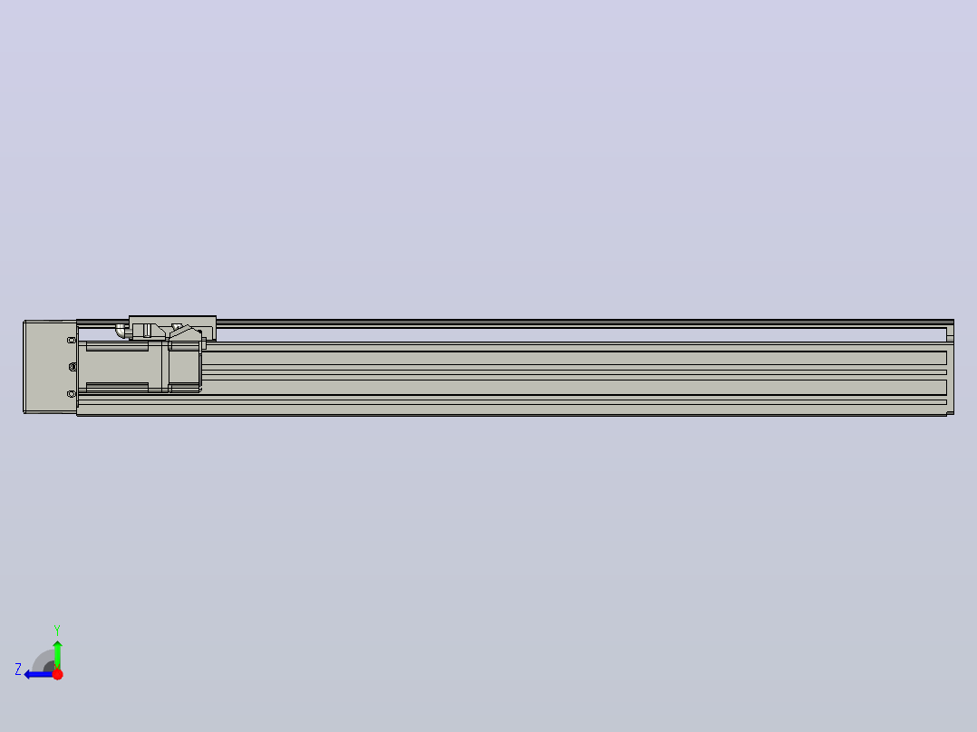 日规模组半封闭丝杆TPA-HNR-65S-1610C-L500-MR-Y-P10-N3右视图