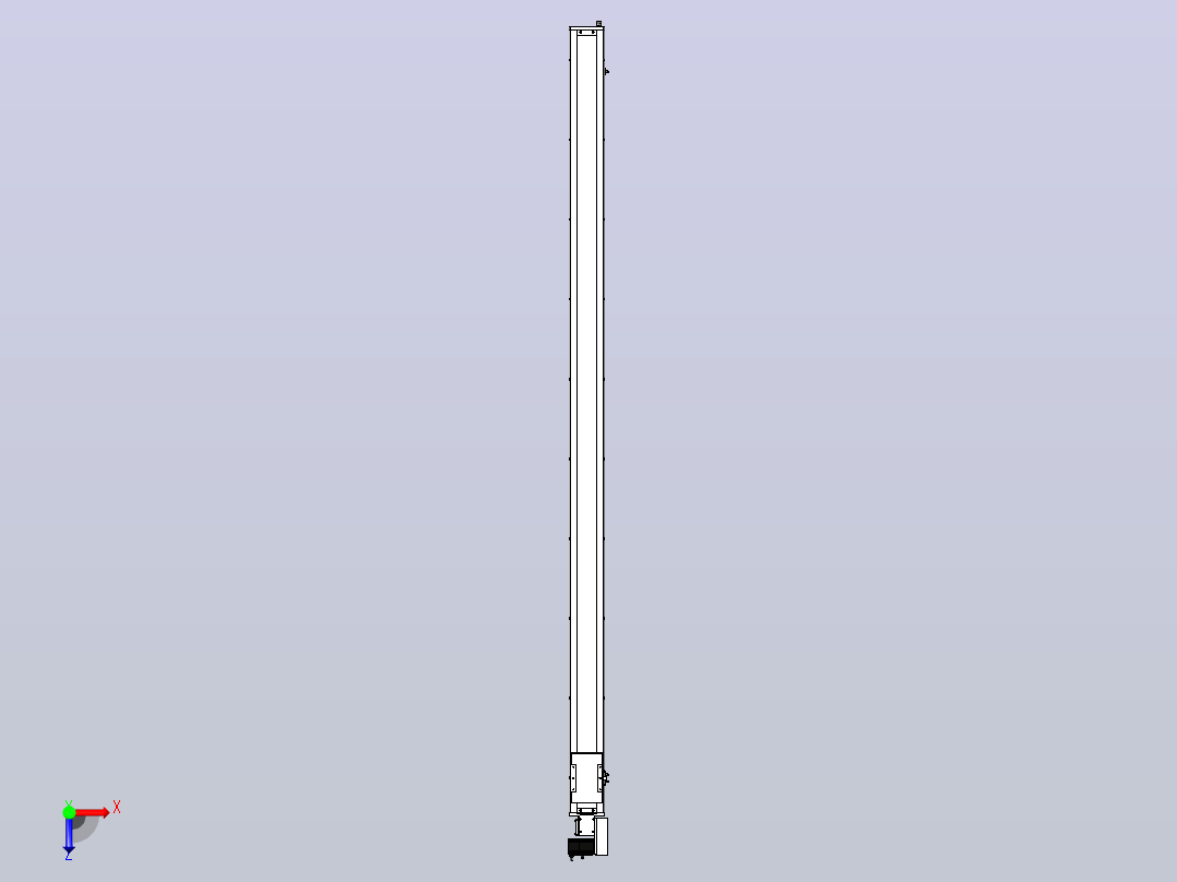 SCM14-2650-R滚珠花健、支撑座、滚珠丝杠、交叉导轨、直线模组俯视图