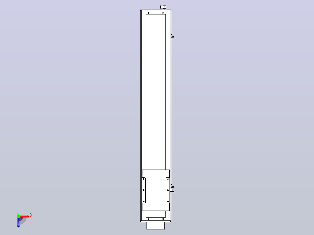 无尘螺杆滑台KCH17-BM（750W）KCH17-850-BM-750W-C4俯视图