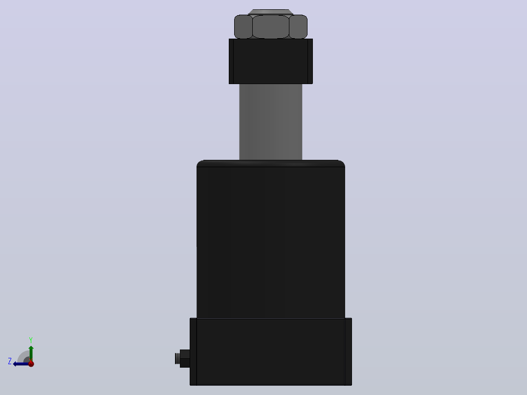YZG-XB(BT)油压下法兰板式或调速转角缸[YZG-XB50SL×0]右视图