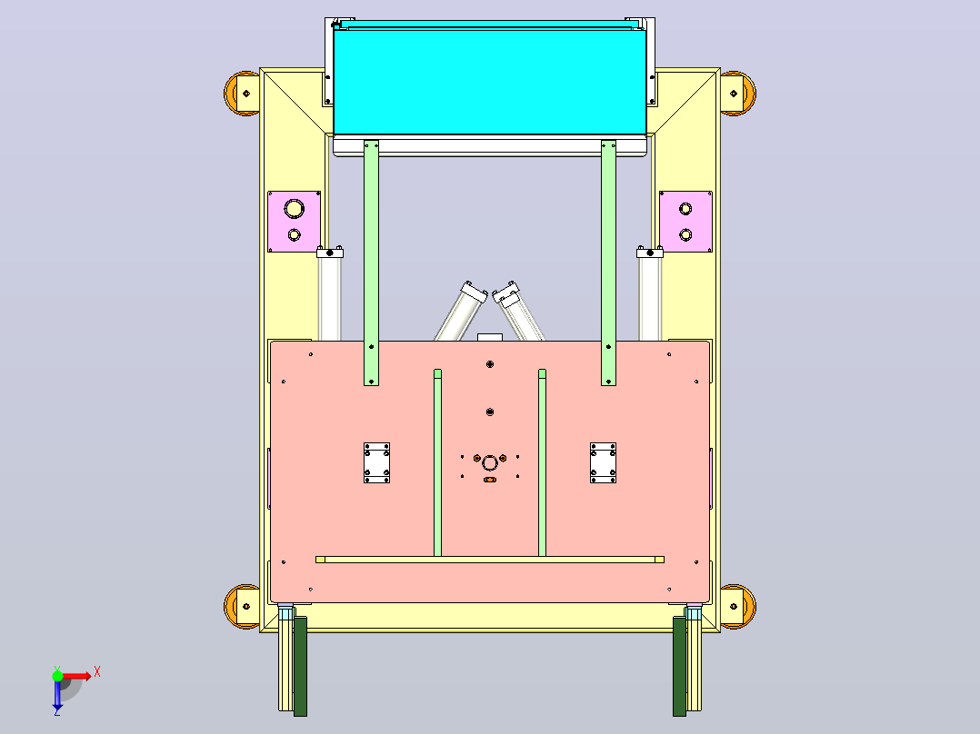 一款电机定子装配3D模型俯视图