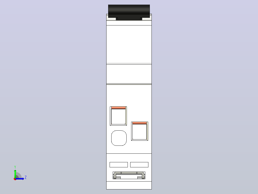 双极断路器BH DN-1P + N三菱电机左视图