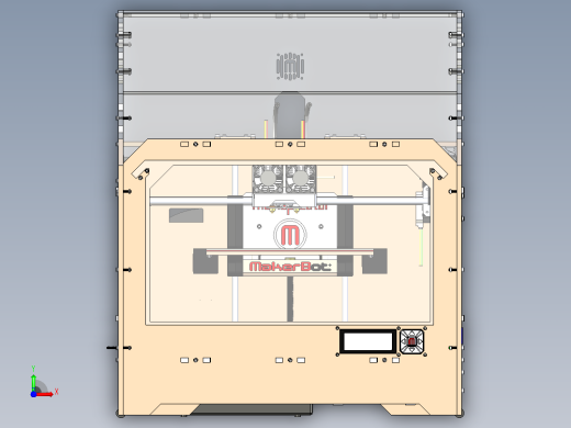 3D打印机(双色双喷头打印)全套模型图纸前视缩略图