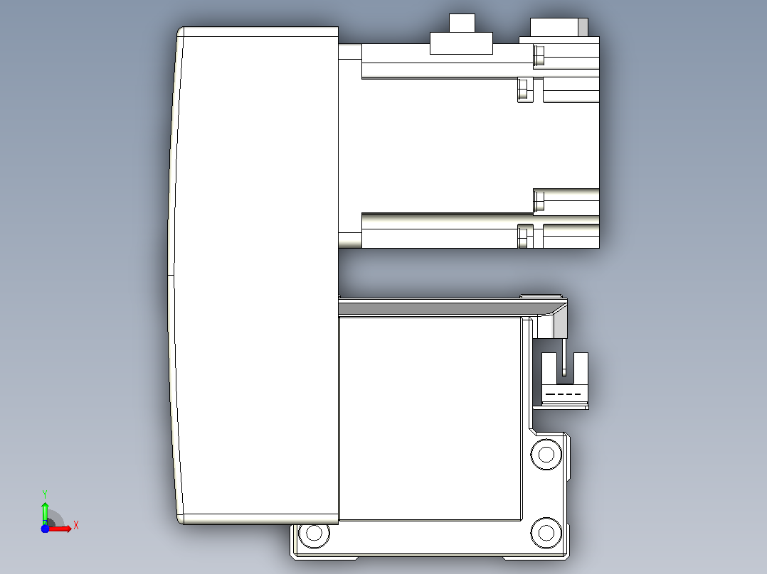 皮带直线轴双滑块型TPA-GCBS-80-P60-L425-LU-M20-N3前视图