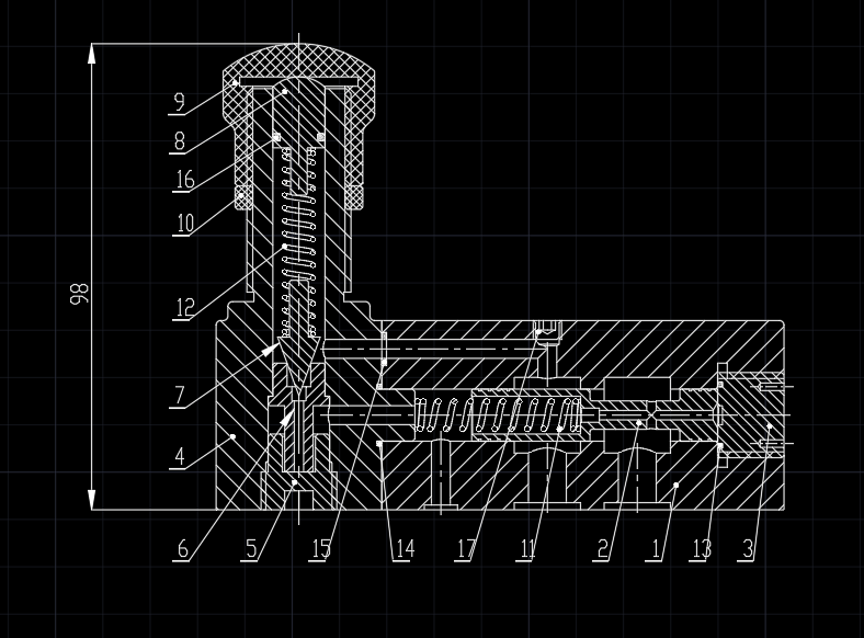 Y型先导式溢流阀（SW+CAD+说明书）