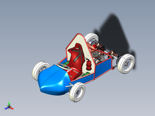 卡丁车三维建模图纸