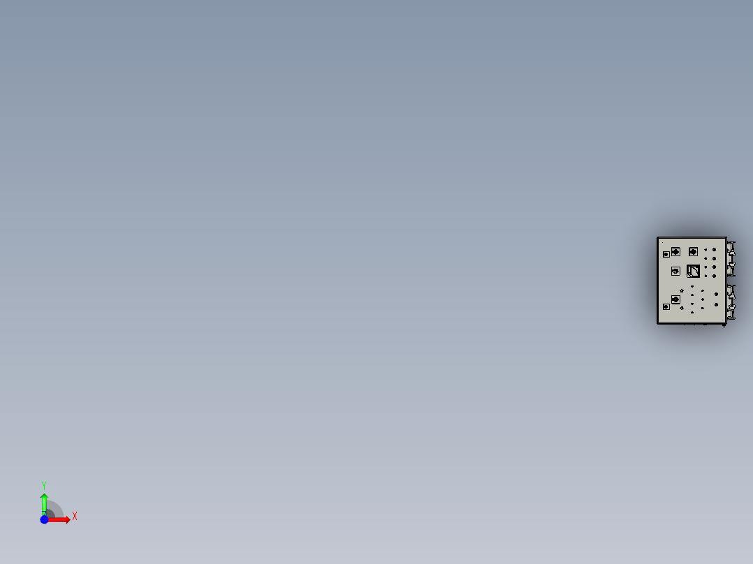 测试控制面板3D模型前视图