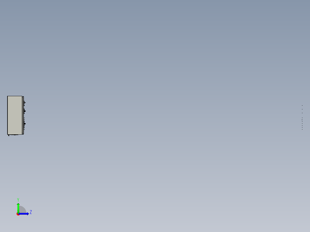 测试控制面板3D模型左视图