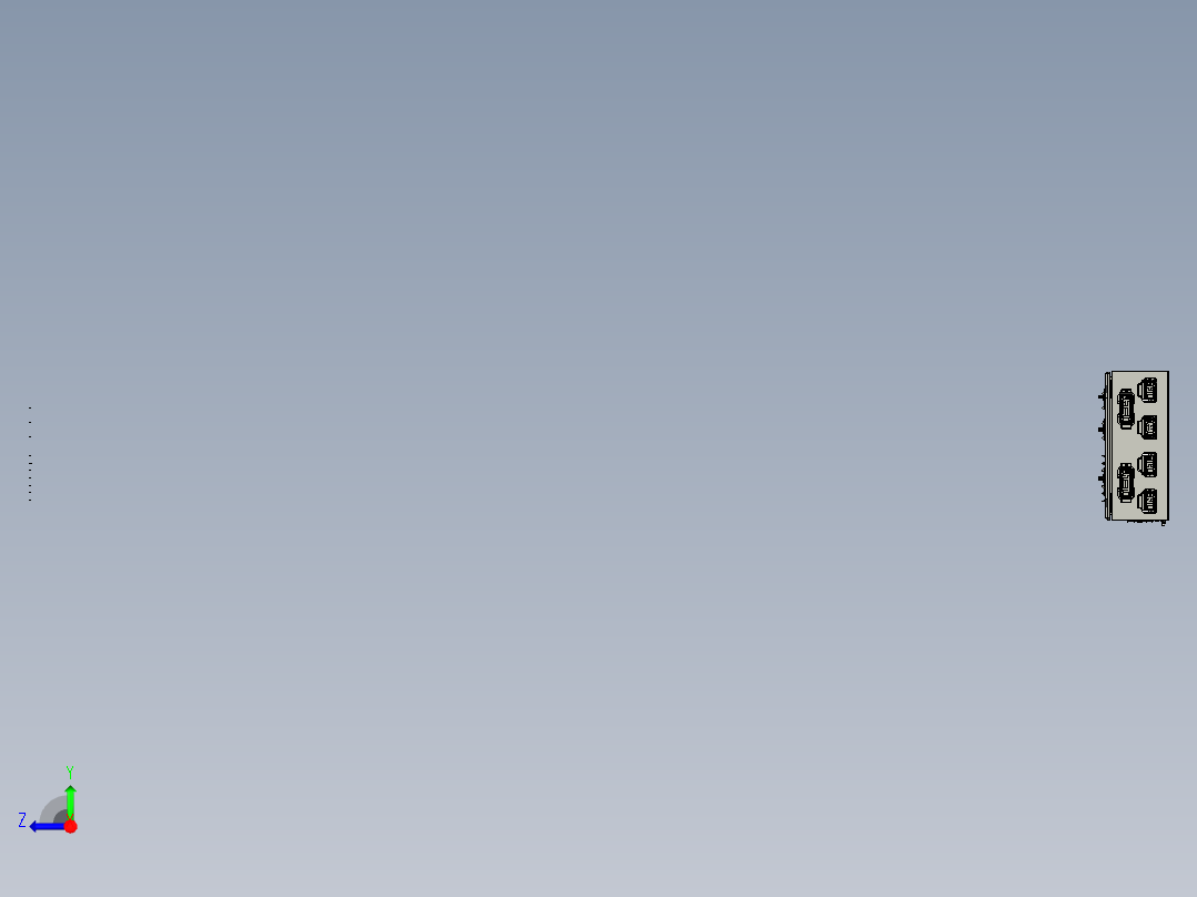 测试控制面板3D模型右视图