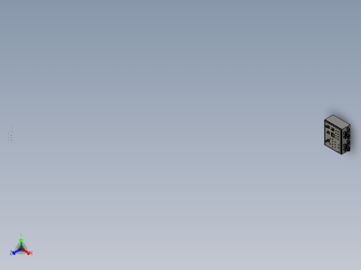 测试控制面板3D模型正等轴测缩略图