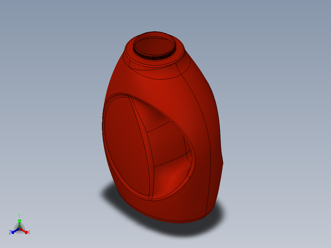 洗衣液瓶子SW2016正等轴测图