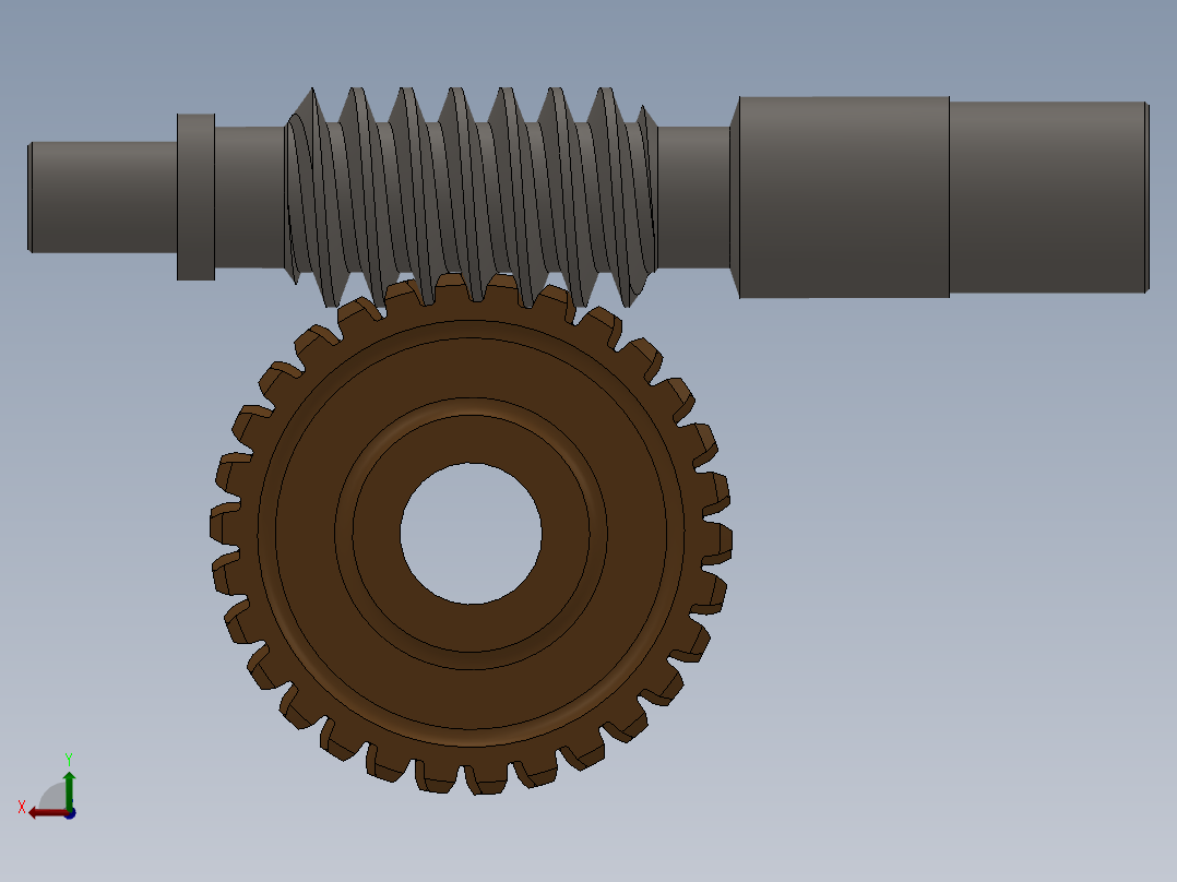 solidworks 蜗轮蜗杆副后视图