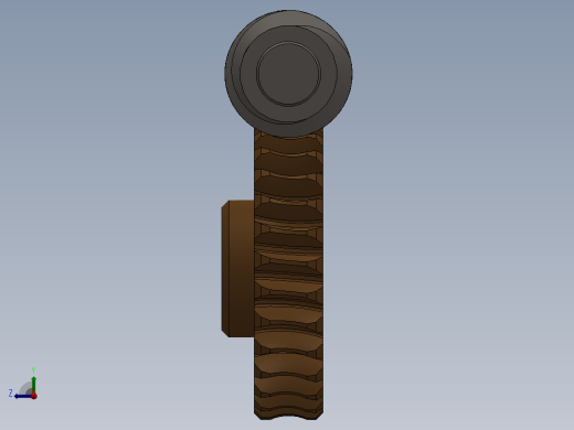 solidworks 蜗轮蜗杆副右视缩略图