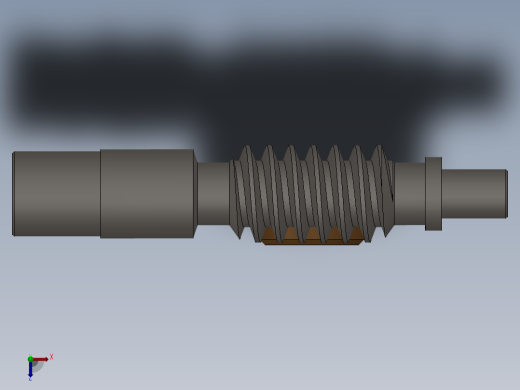 solidworks 蜗轮蜗杆副俯视缩略图