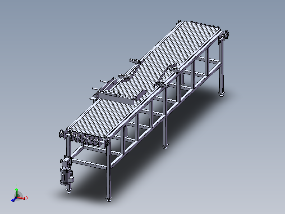 B114-一款带固定夹紧装置的皮带铰链输送机