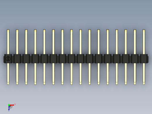 彩色公排针 100mil 2.54mm 系列-DS1022_black_3x16p_100mil_TypeD_rev1.0俯视缩略图