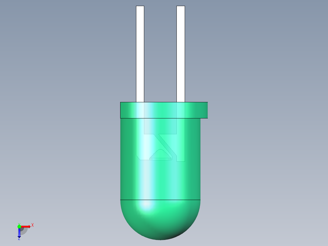 LED_Round_Green3_D5.0mm俯视图