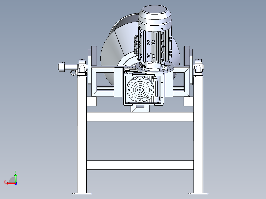 鼓式烘焙机后视图