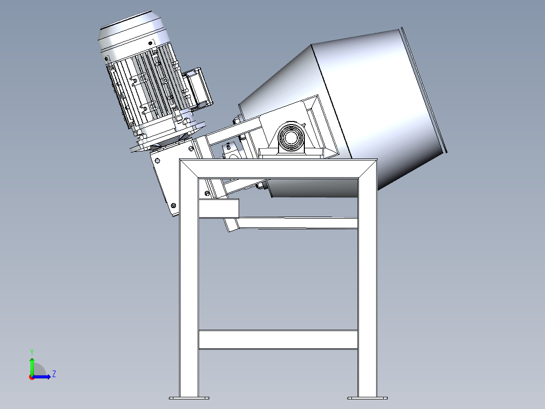 鼓式烘焙机左视图
