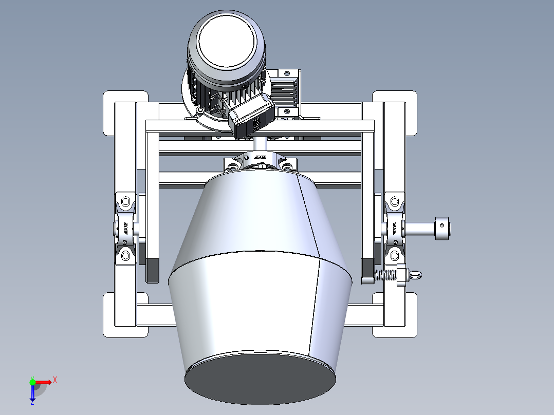 鼓式烘焙机俯视图