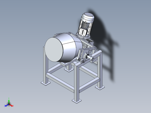 鼓式烘焙机正等轴测缩略图