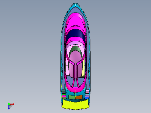 大型豪华多层动力游艇俯视缩略图