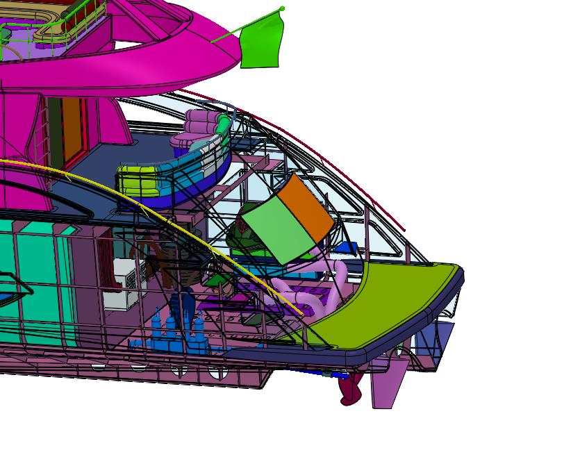 大型豪华多层动力游艇