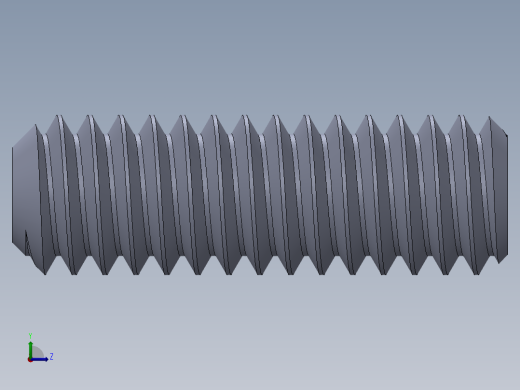 UNC 平头紧定螺钉-UNC SET SCREW 8-32 x0.500.SLDPRT左视缩略图