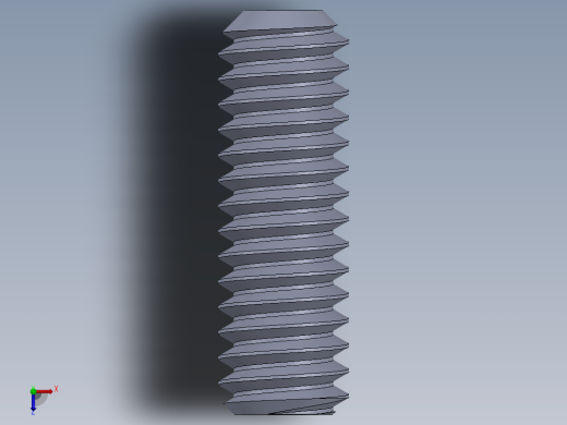 UNC 平头紧定螺钉-UNC SET SCREW 8-32 x0.500.SLDPRT俯视缩略图