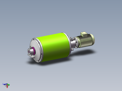 Q342-油冷式电动滚筒设计【三维SolidWorks】