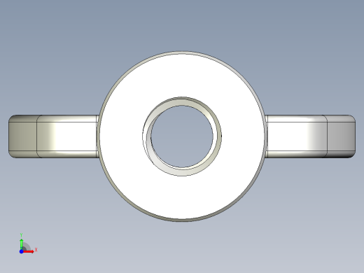 蝶形螺母-WING NUT M6 x 1mm Thread.x_t前视缩略图