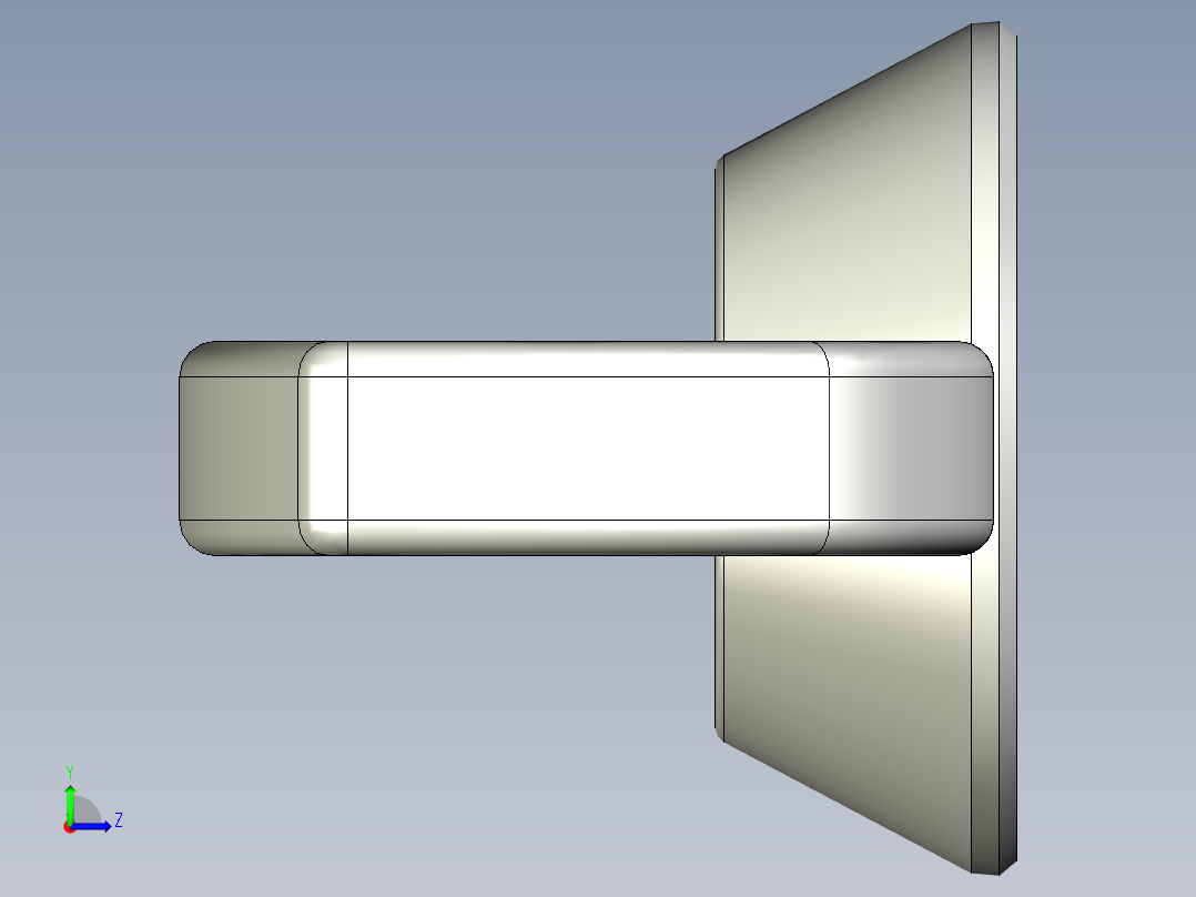 蝶形螺母-WING NUT M6 x 1mm Thread.x_t左视图