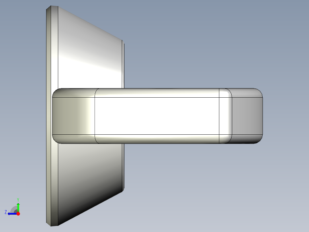 蝶形螺母-WING NUT M6 x 1mm Thread.x_t右视图
