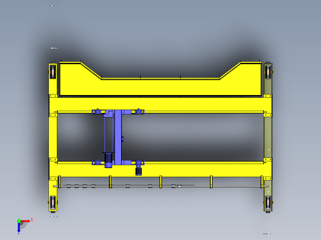 15吨行车俯视图