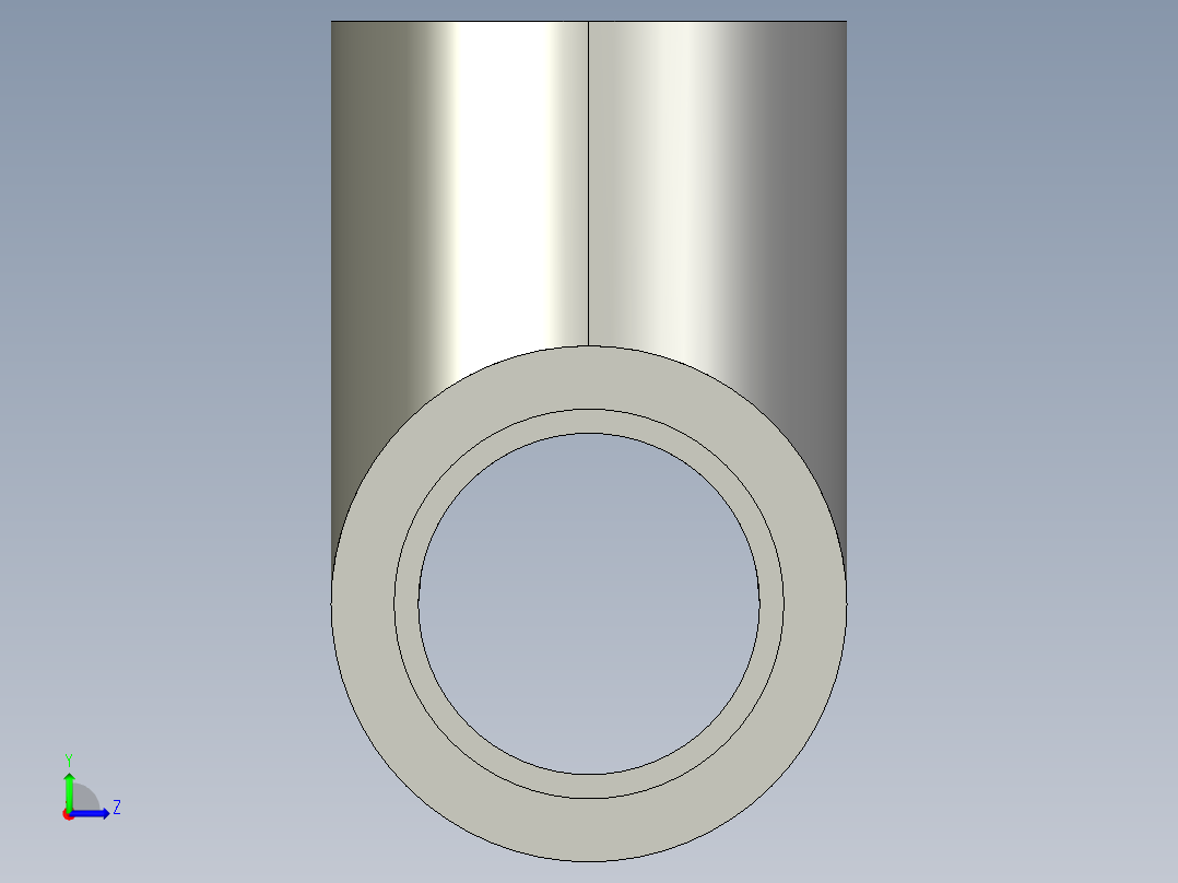 船舶管路系统SeaCor_Tee_SxSxS_37J101007_0.75in左视图