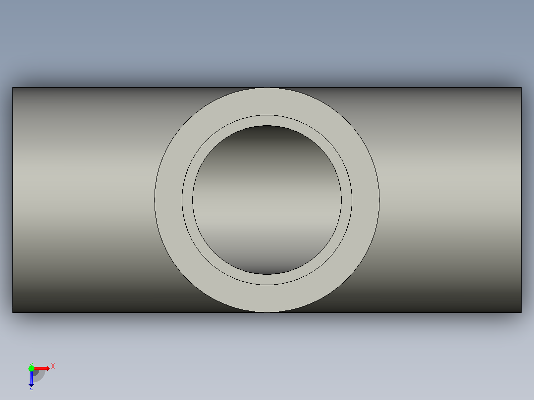 船舶管路系统SeaCor_Tee_SxSxS_37J101007_0.75in俯视图