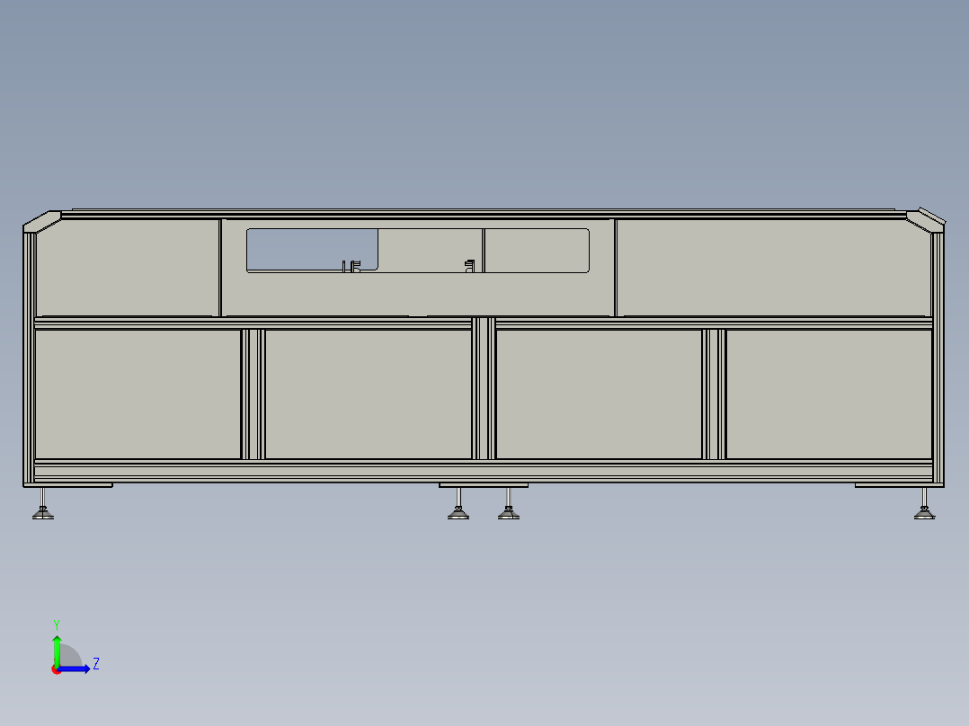 波浪托盘穿梭输送机左视图