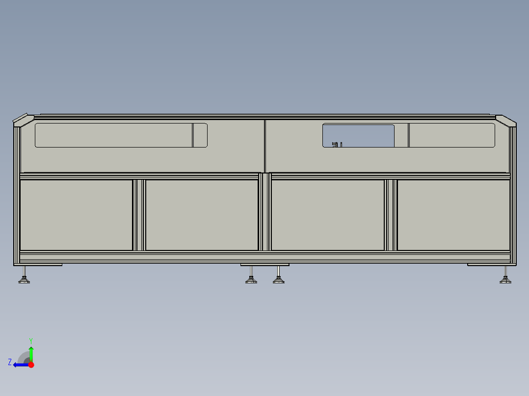 波浪托盘穿梭输送机右视图