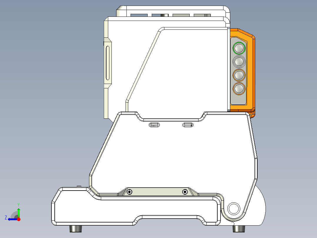 3轴桌面型数控铣床右视图