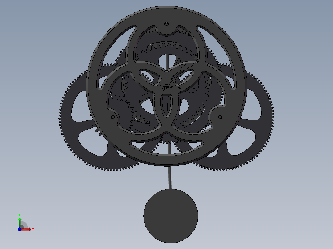 钟表内部结构前视图
