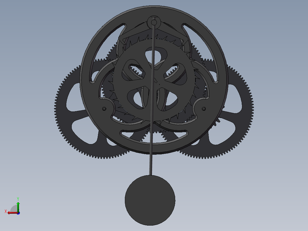 钟表内部结构后视图