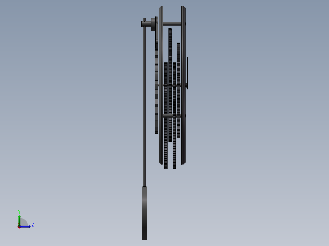 钟表内部结构左视图