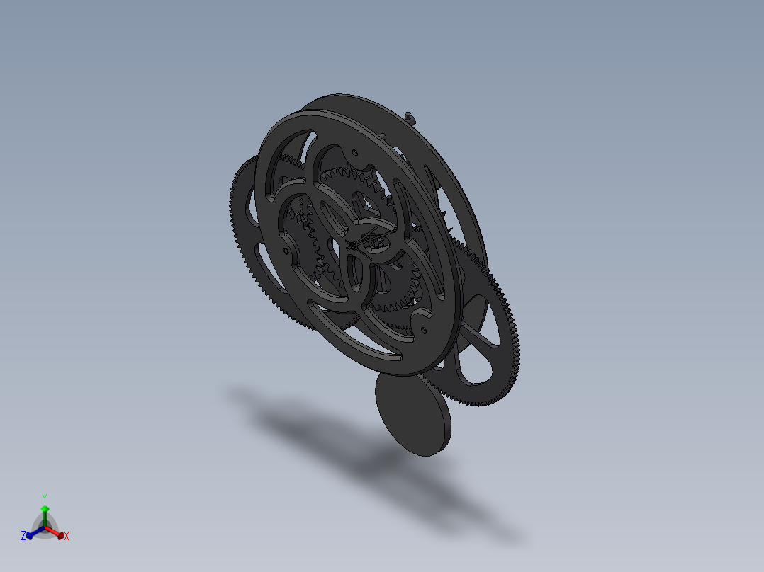 钟表内部结构正等轴测图