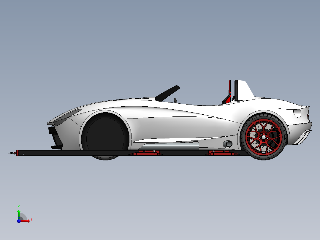 573轻巧便携拖车SW设计前视图
