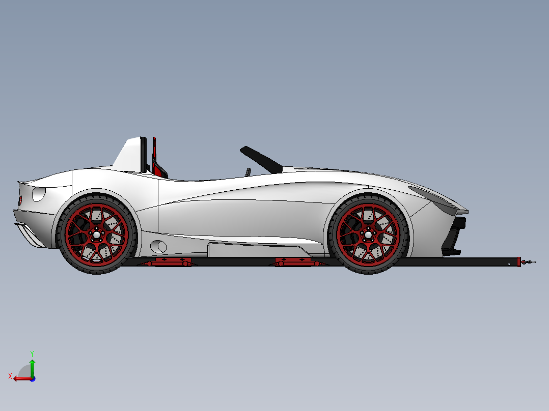 573轻巧便携拖车SW设计后视图