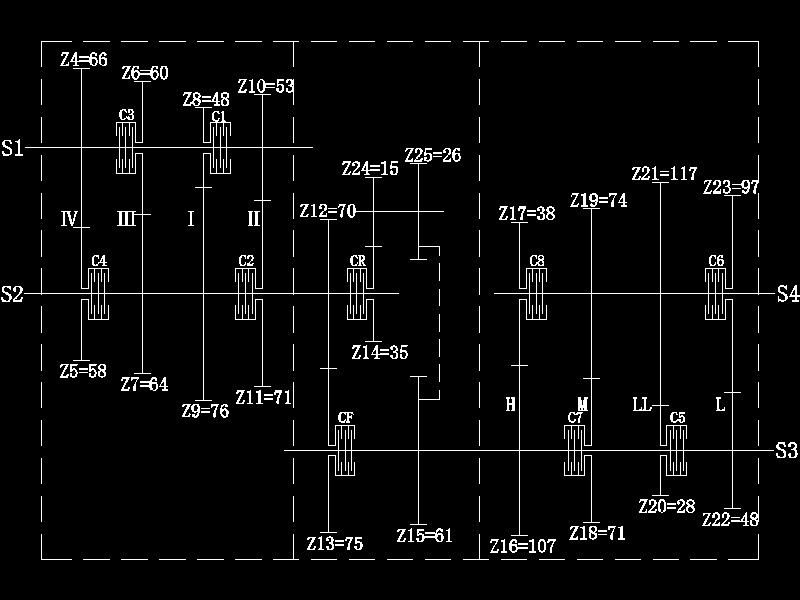 动力负载换档拖拉机传动装置变速箱设计-优秀设计