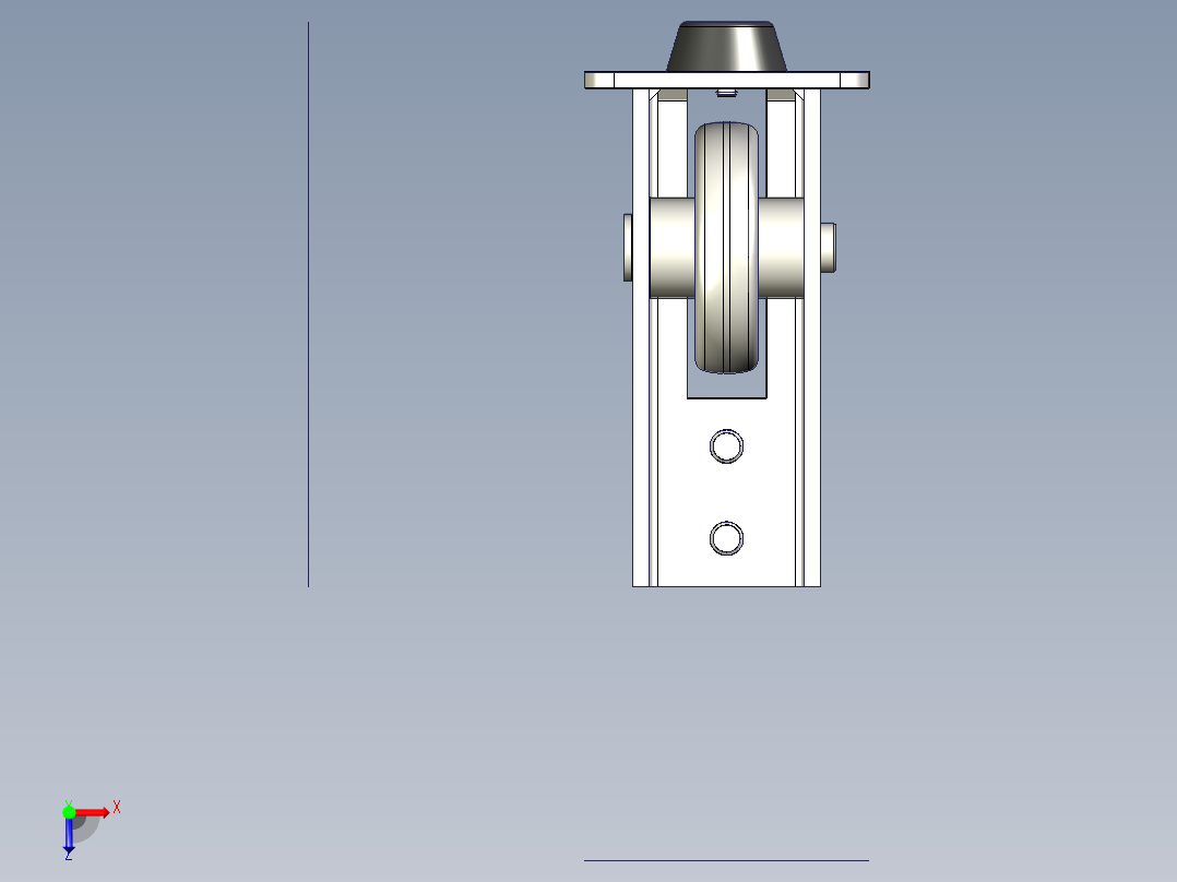 CGS-347-M履带端轮，滑动门俯视图